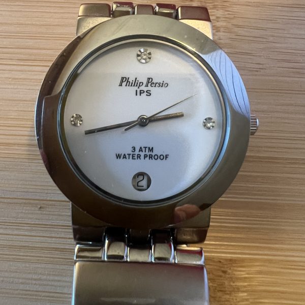 Philip Persio IPS Men’s steel calendar watch