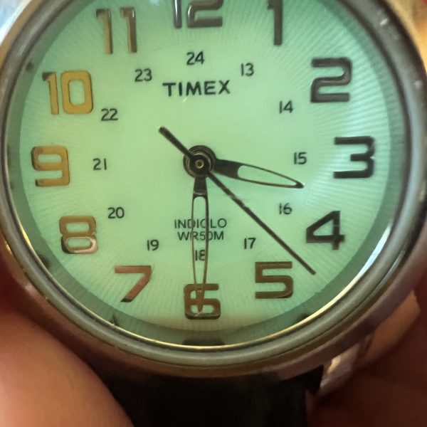 Timex ladies Indiglo 28mm 24 hr dial watch