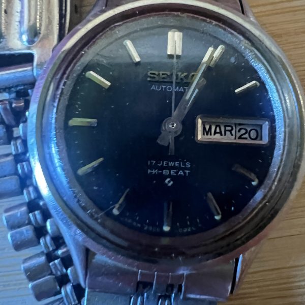Seiko ladies blue dial steel case automatic ref 2906-0239