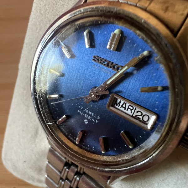Seiko ladies blue dial steel case automatic ref 2906-0239 - Image 5