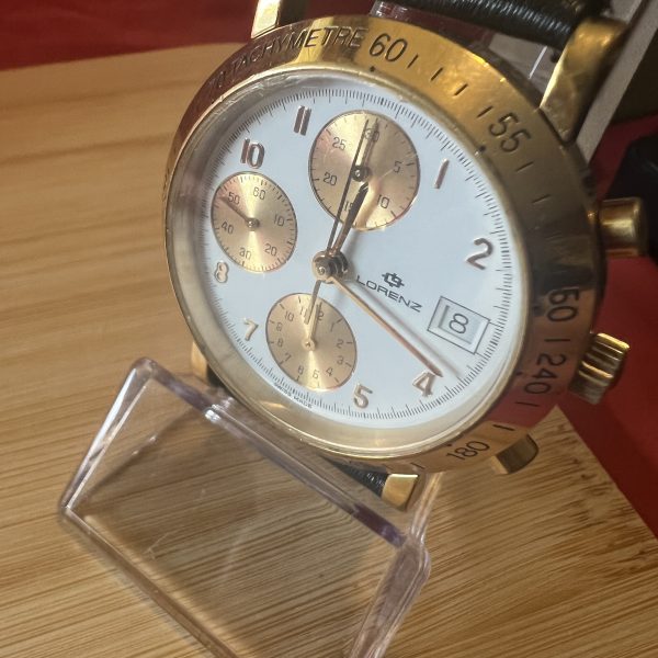 Lorenz Men’s gold tone Chronograph mechanical Vajoux/eta 7760 ref 13060b - Image 5